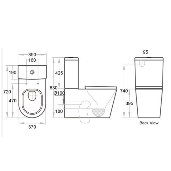 Cube Curved Toilet Suite Toilets Perth