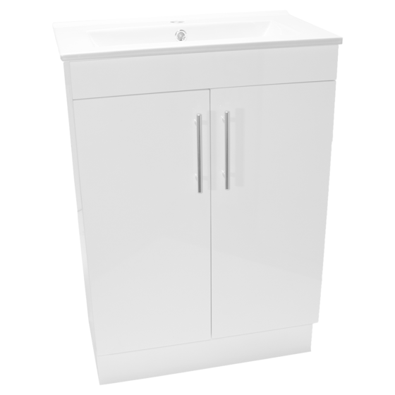 VUJE60P-Jessica-60cm Jessica-PVC-Vanity-Unit-Bathroom-60cm-White-Glossy-Perth-Alpine-Cheap