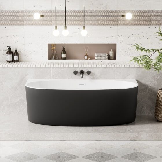 Morocco Bath White inside Black Outside Morocco Bath White inside Black Outside