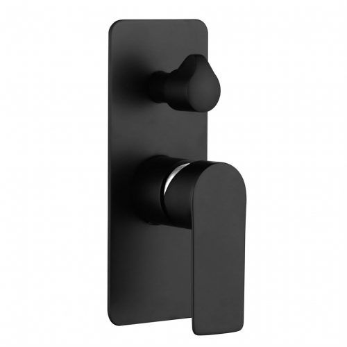 Sky Wall Mixer With Diverter Black  