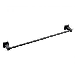 Black Square Single Towel Rail  