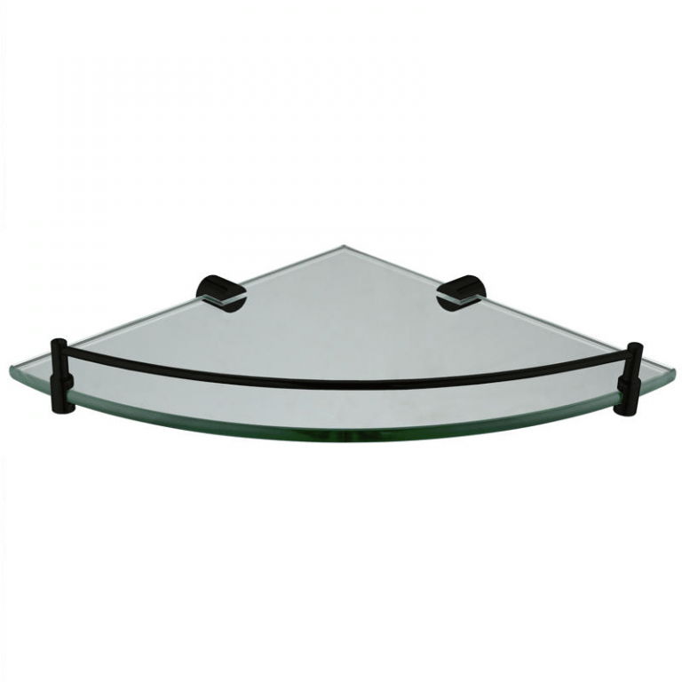 Black Round Corner Glass Shelf Shower Shelves Perth