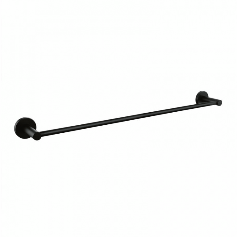 Black Round Single Towel Rail Towel Rails Perth