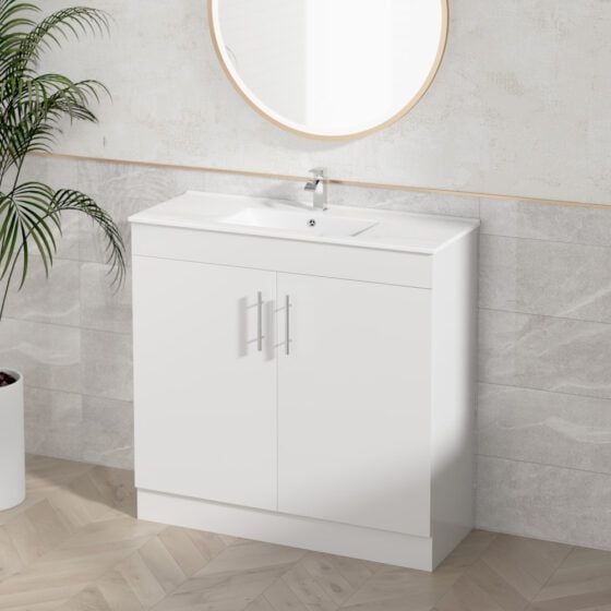 90cm Jessica Vanity Unit Bathroom Setting 90cm Jessica Vanity Unit Bathroom Setting