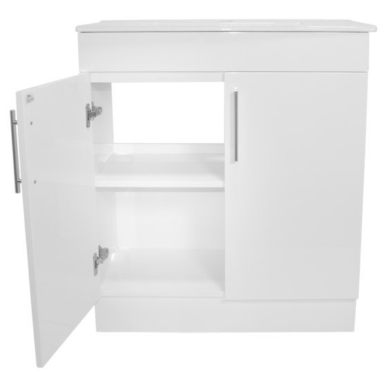 VUJE75P-Jessica-75cm Jessica-PVC-Vanity-Unit-Bathroom-75cm-White-Glossy-Perth-Alpine-Cheap