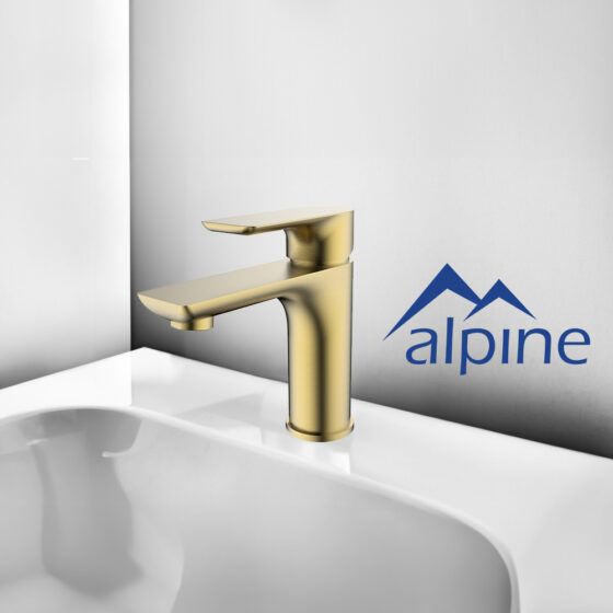 104101BG-Sky Basin Mixer-Alpine-BRUSHED GOLD 104101BG-Sky Basin Mixer-Alpine-BRUSHED GOLD