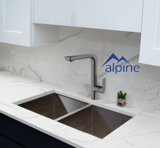104103GM-Sink Kitchen Mixer - Gun Metal- Alpine 104103GM-Sink Kitchen Mixer - Gun Metal- Alpine