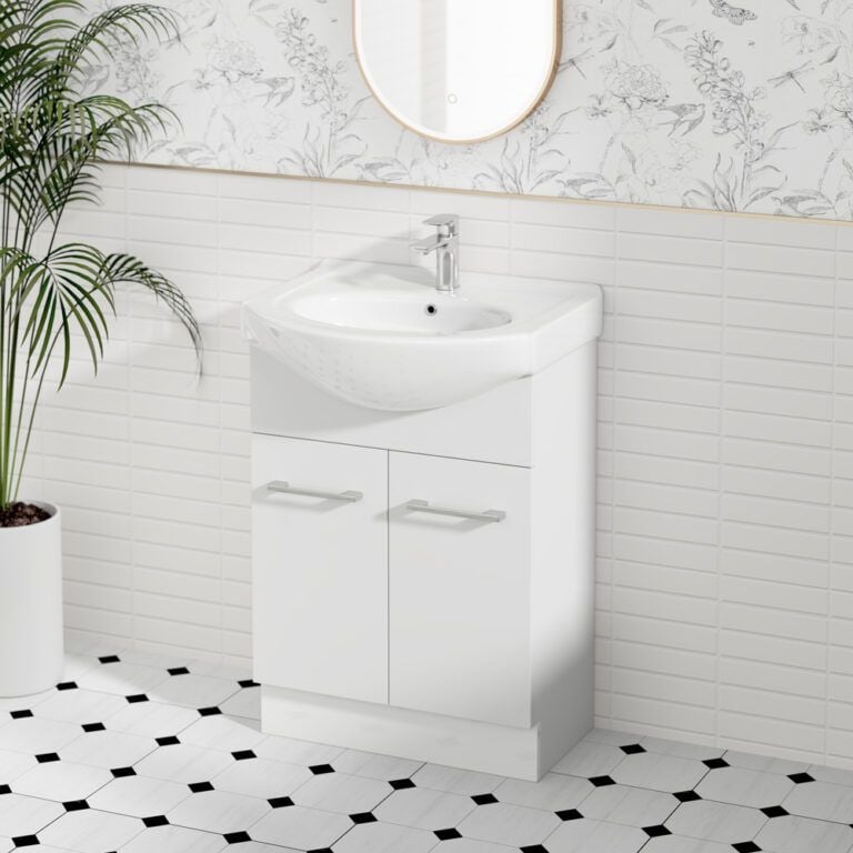 Jessica PVC SemiRecessed 60cm Bathroom Vanities Perth