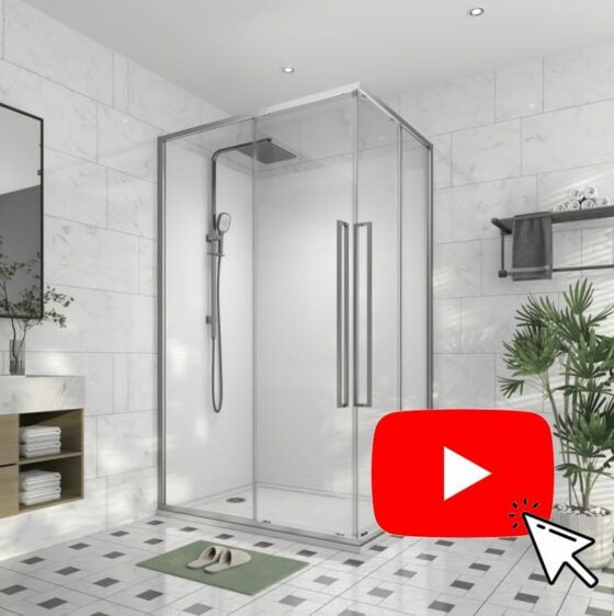 Acrylic walls with play button Acrylic walls with play button