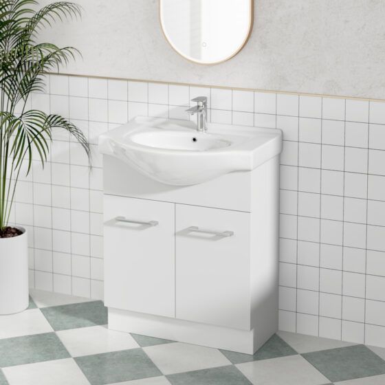 Jessica Semi-Recessed PVC Vanity Unit - 700D Jessica Semi-Recessed PVC Vanity Unit - 700D
