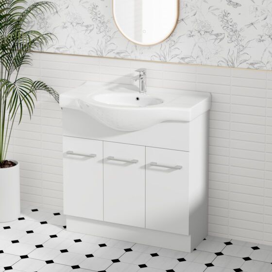 Jessica Semi-Recessed PVC Vanity Unit - 900A Jessica Semi-Recessed PVC Vanity Unit - 900A
