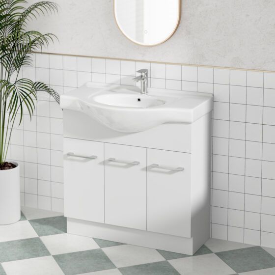 Jessica Semi-Recessed PVC Vanity Unit - 900D Jessica Semi-Recessed PVC Vanity Unit - 900D
