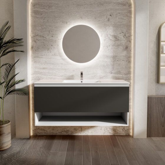 Twilight Titanium 120cm Marine with shelf Bathroom Twilight Titanium 120cm Marine with shelf Bathroom