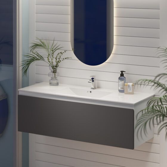 Twilight Titanium 120cm Marine single drawer night Bathroom Twilight Titanium 120cm Marine single drawer night Bathroom