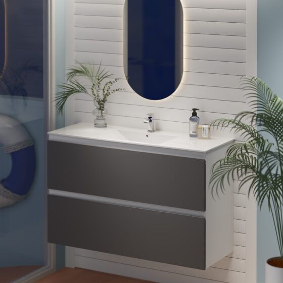 Twilight Titanium 120cm Marine wall hung night Bathroom Twilight Titanium 120cm Marine wall hung night Bathroom