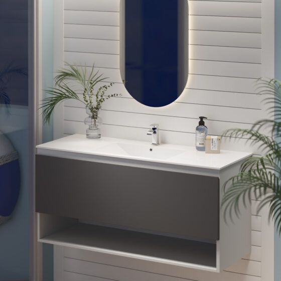 Twilight Titanium 120cm Marine with shelf night Bathroom Twilight Titanium 120cm Marine with shelf night Bathroom