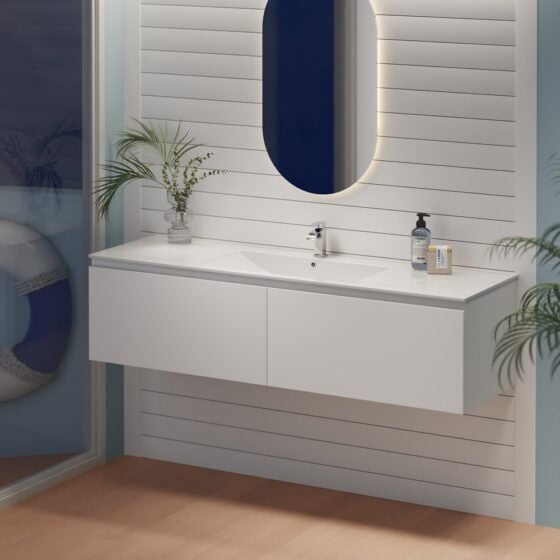 Marine 150cm Single Bowl Vanity Unit Bathroom Marine 150cm Single Bowl Vanity Unit Bathroom