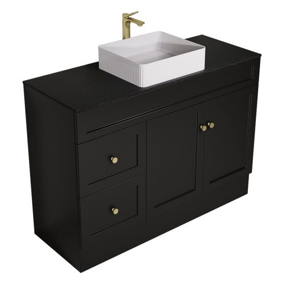 Sintered Stone Aerolite Black Vanity Unit Sintered Stone Aerolite Black Vanity Unit