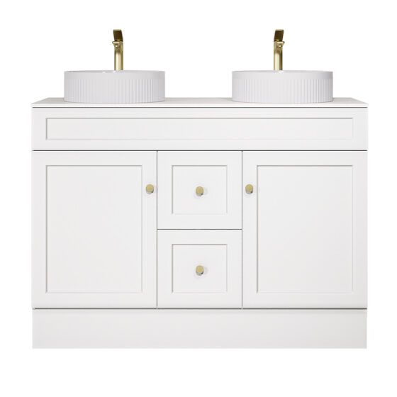 Sintered Stone Aerolite White Vanity Unit Front Sintered Stone Aerolite White Vanity Unit Front