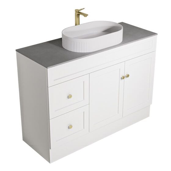 Sintered Stone Cement Grey Vanity Unit Sintered Stone Cement Grey Vanity Unit