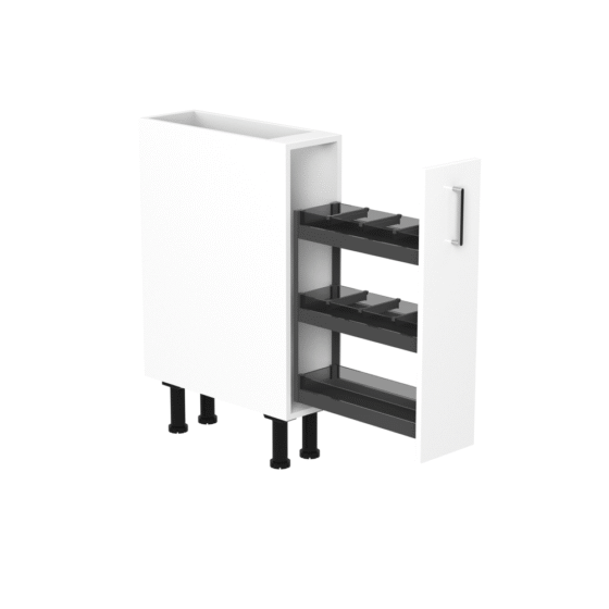 20cm-pull-out-spice-rack-cabinet-sky-chrome-Handle-open 20cm-pull-out-spice-rack-cabinet-sky-chrome-Handle-open
