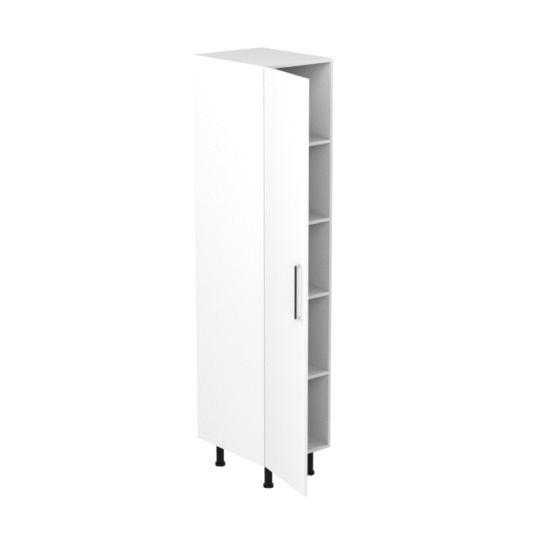 45cm-pantry:linen-cupboard-sky-chrome-Handle-open 45cm-pantry:linen-cupboard-sky-chrome-Handle-open