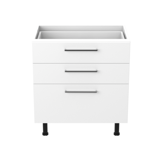 80cm-3-drawer-base-cabinet-sky-chrome-Handle-front 80cm-3-drawer-base-cabinet-sky-chrome-Handle-front