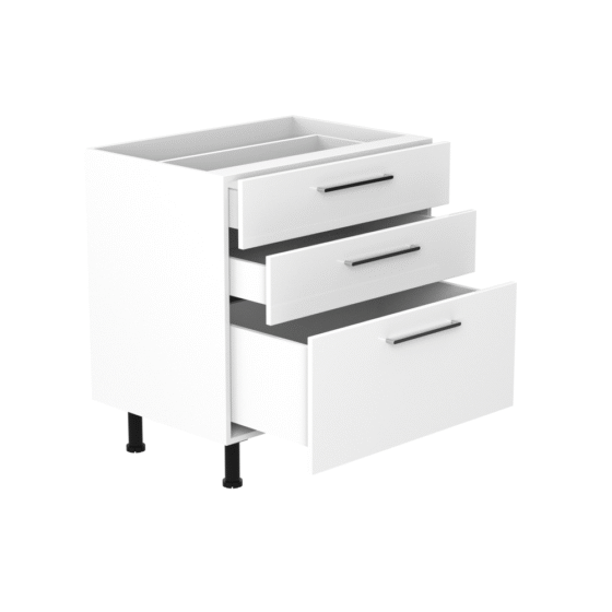 80cm-3-drawer-base-cabinet-sky-chrome-Handle-open 80cm-3-drawer-base-cabinet-sky-chrome-Handle-open