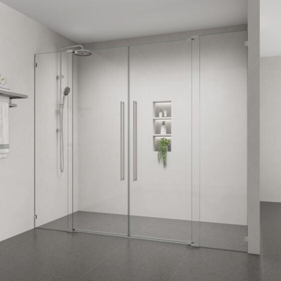 Alpine Frameless Double Pivot Door