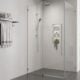 Alpine Frameless Pivot Door and Return 50cm fixed