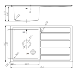 Axis Single Bowl Sink & Drainer Axis Single Bowl Sink & Drainer
