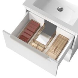 Cassie Double Drawer PVC 60cm Cassie Double Drawer PVC 60cm
