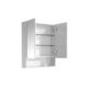 Cassie PVC Shaving Cabinet 600x750mm open view